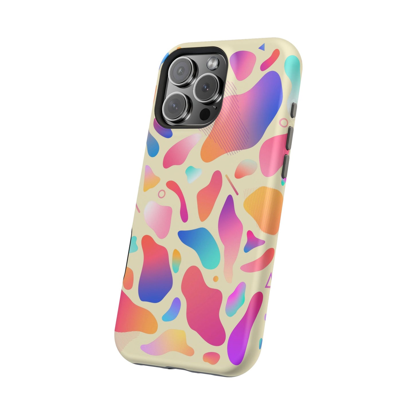 Coque de téléphone antichoc MagSafe — Motif abstrait coloré