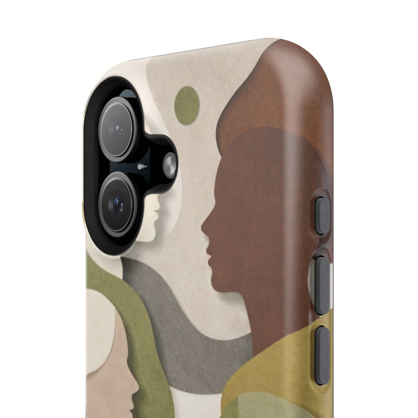 Coque de téléphone — Silhouettes multiculturelles abstraites magnétique et résistante aux chocs