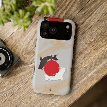 Coque de Téléphone Koi Circle Résistante aux Chocs
