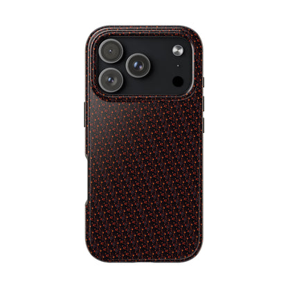 Coque de téléphone renforcée – Housse de protection robuste noire avec éclats rouges