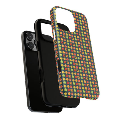 Floral Dot Tough Phone Case — Retro Pattern Protective Phone Cover