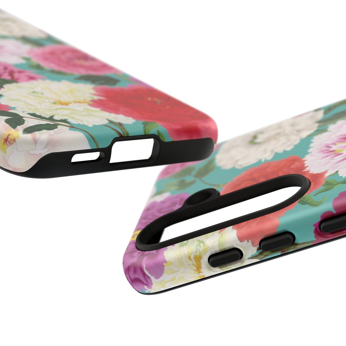 Coque de téléphone renforcée Floral Peony — Housse botanique protectrice pour iPhone