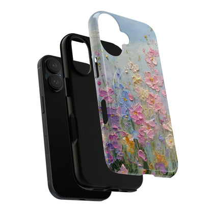 Coque de téléphone Floral Garden — Coque magnétique renforcée à fleurs texturées pastel