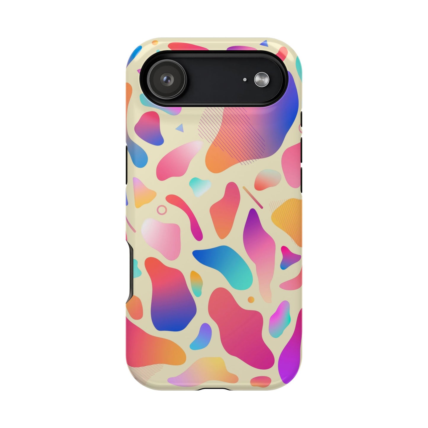 Coque de téléphone antichoc MagSafe — Motif abstrait coloré