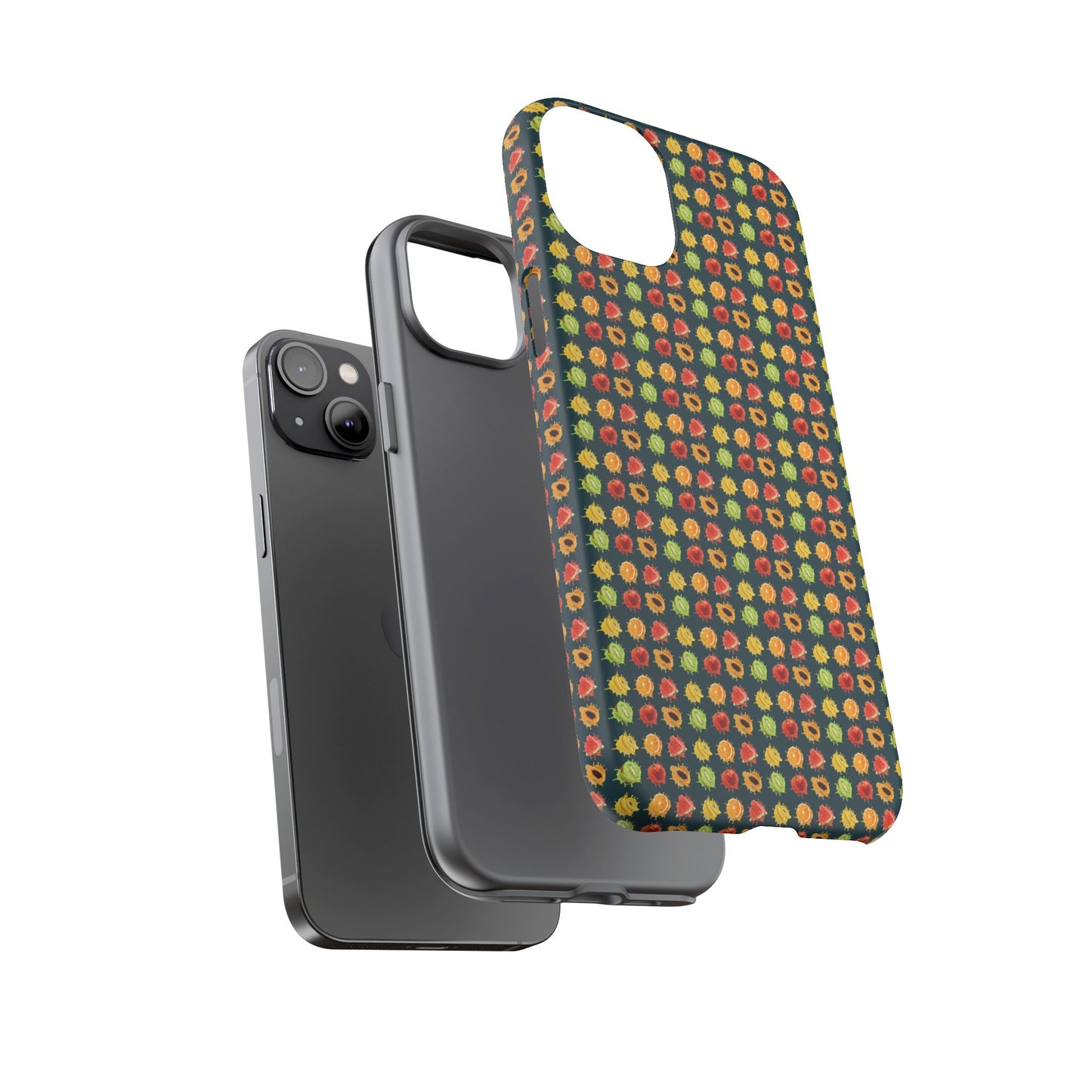 Floral Dot Tough Phone Case — Retro Pattern Protective Phone Cover