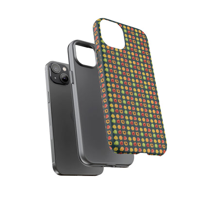 Floral Dot Tough Phone Case — Retro Pattern Protective Phone Cover