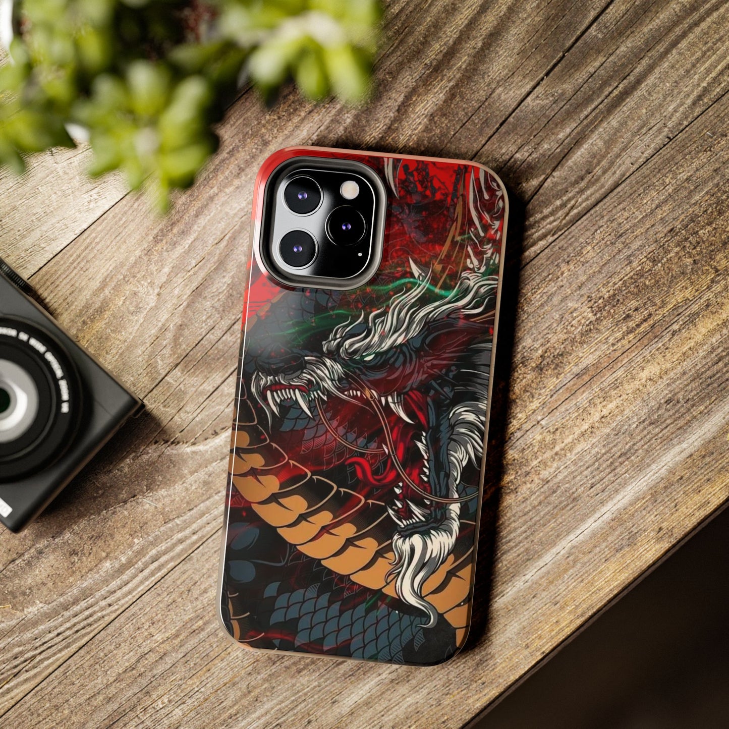 Coque de téléphone renforcée Dragon Rage — Housse protectrice iPhone style tatouage
