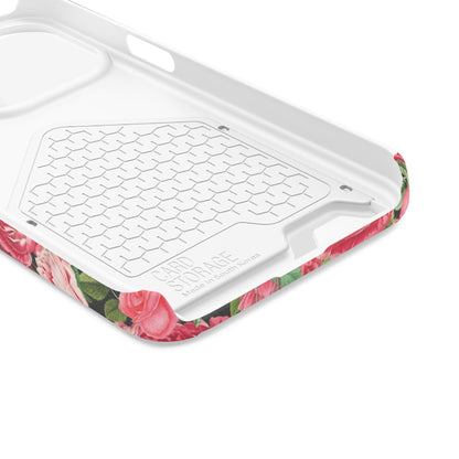 Coque de téléphone avec porte-cartes Floral Rose – Jardin vintage rose