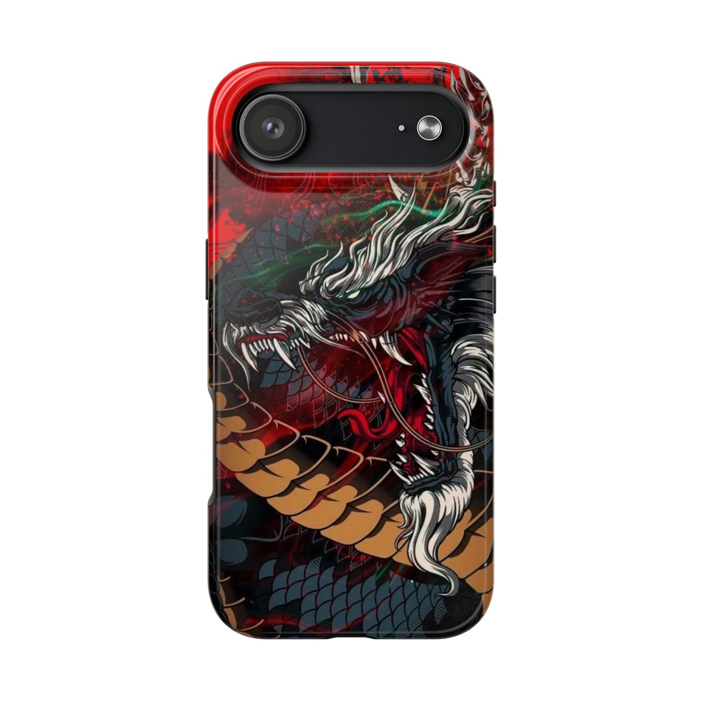 Coque de téléphone renforcée Dragon Rage — Housse protectrice iPhone style tatouage