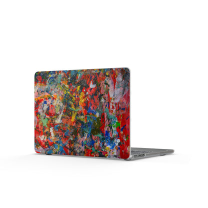 Coque Mate MacBook Éclaboussures Abstraites — Housse d’Ordinateur Portable Effet Peinture Vibrante