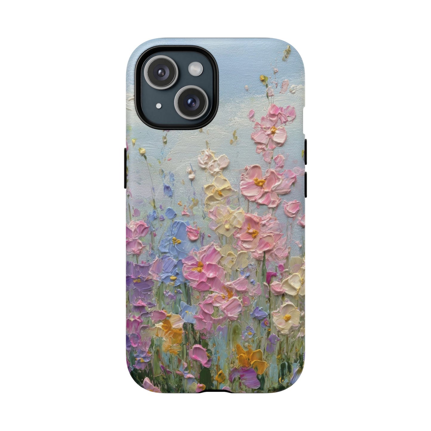Coque de téléphone Floral Garden — Coque magnétique renforcée à fleurs texturées pastel