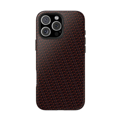 Coque de téléphone renforcée – Housse de protection robuste noire avec éclats rouges
