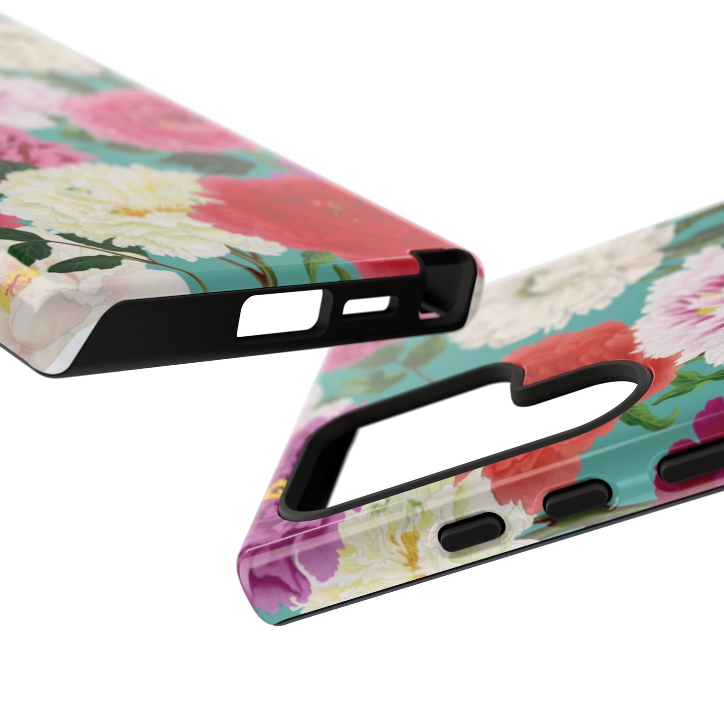 Coque de téléphone renforcée Floral Peony — Housse botanique protectrice pour iPhone