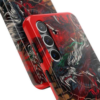 Coque de téléphone renforcée Dragon Rage — Housse protectrice iPhone style tatouage