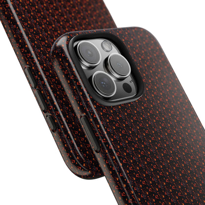 Coque de téléphone renforcée – Housse de protection robuste noire avec éclats rouges
