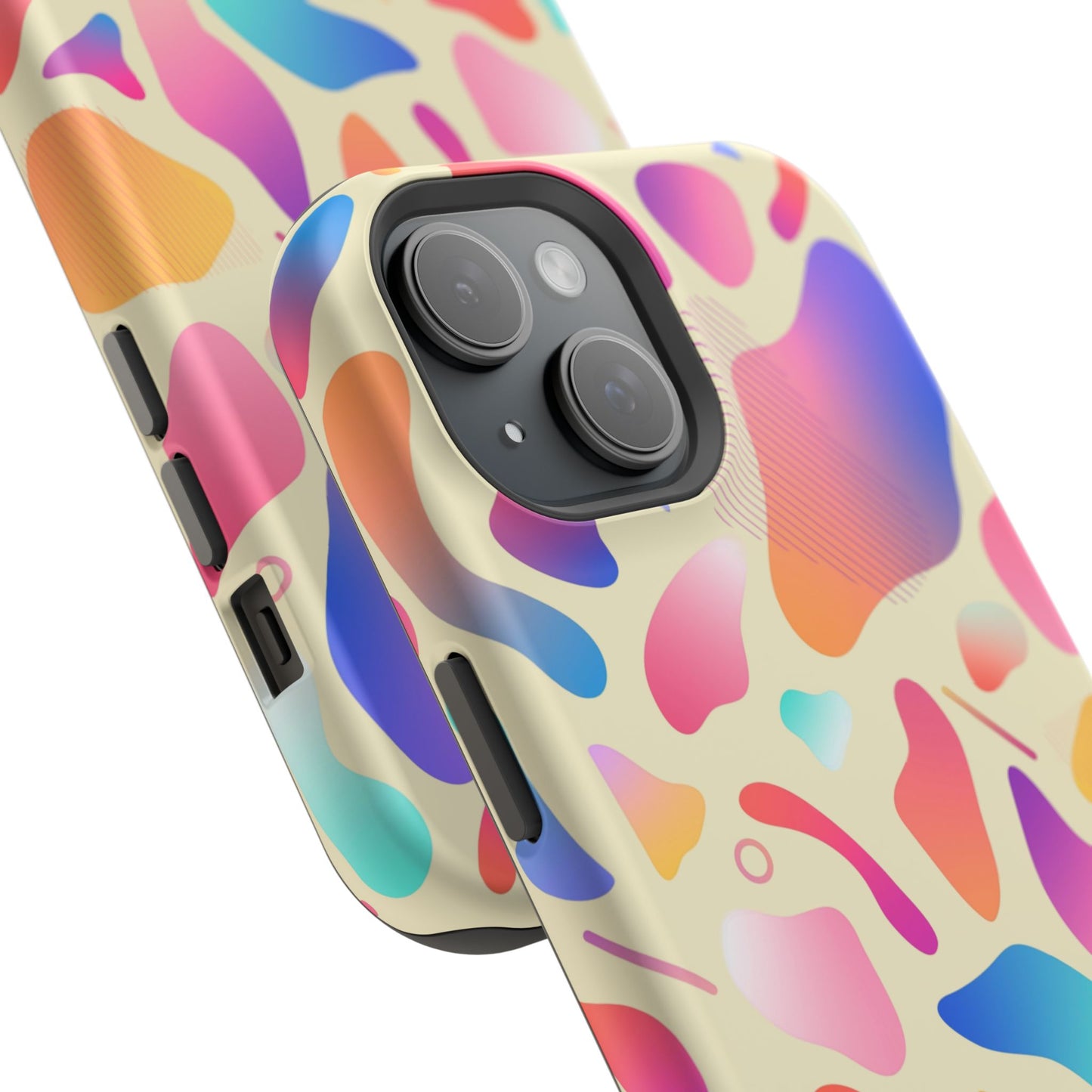 Coque de téléphone antichoc MagSafe — Motif abstrait coloré