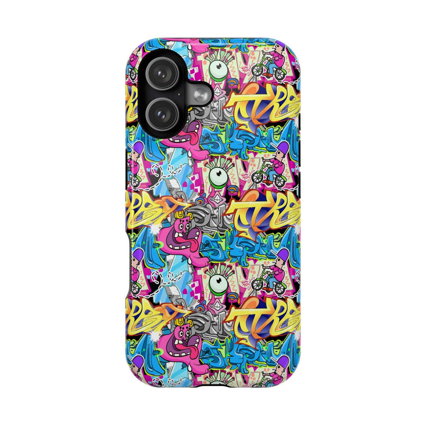 Coque de téléphone magnétique Graffiti Collage — Housse protectrice résistante aux chocs