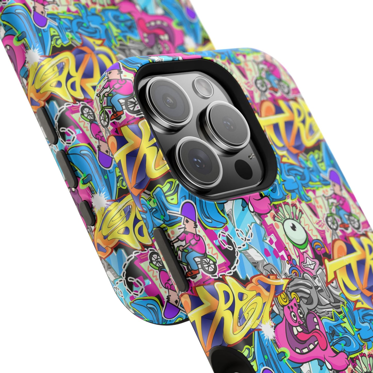 Coque de téléphone magnétique Graffiti Collage — Housse protectrice résistante aux chocs