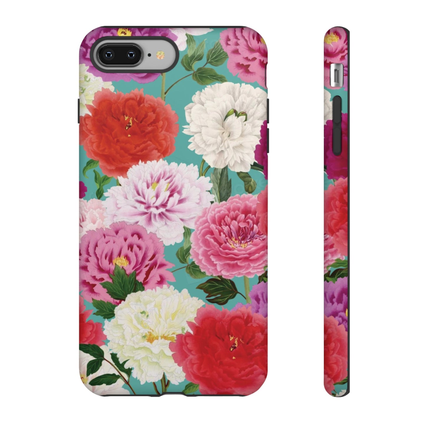 Coque de téléphone renforcée Floral Peony — Housse botanique protectrice pour iPhone
