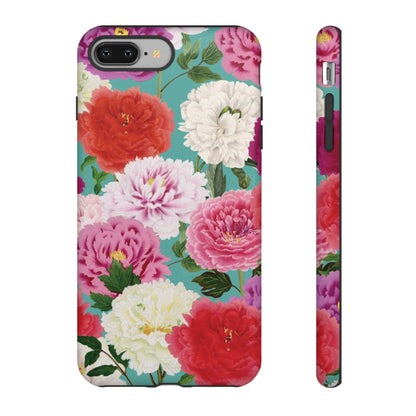 Coque de téléphone renforcée Floral Peony — Housse botanique protectrice pour iPhone
