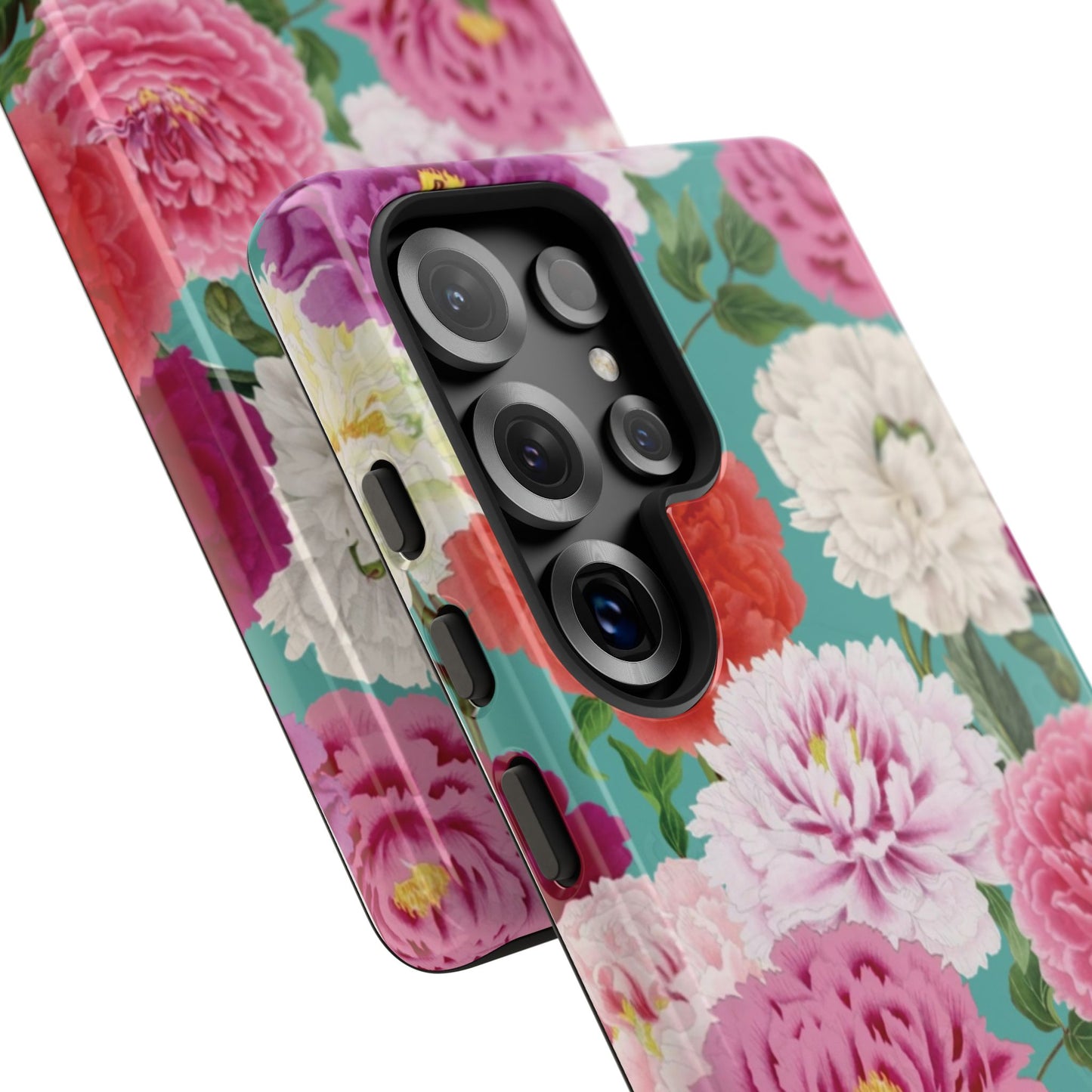 Coque de téléphone renforcée Floral Peony — Housse botanique protectrice pour iPhone
