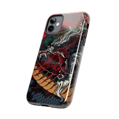 Coque de téléphone renforcée Dragon Rage — Housse protectrice iPhone style tatouage