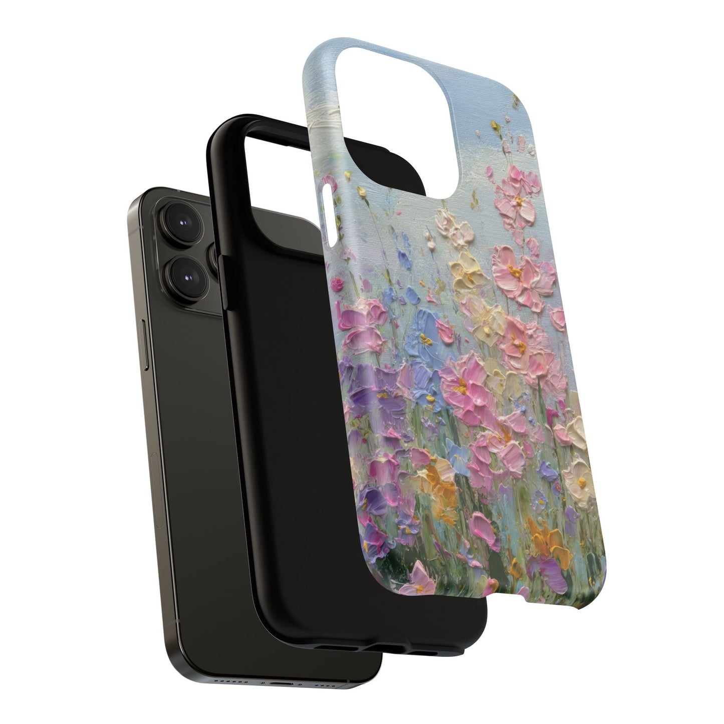 Coque de téléphone Floral Garden — Coque magnétique renforcée à fleurs texturées pastel