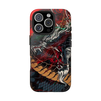 Coque de téléphone renforcée Dragon Rage — Housse protectrice iPhone style tatouage