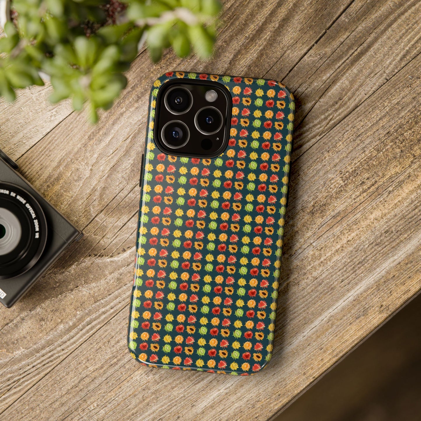 Floral Dot Tough Phone Case — Retro Pattern Protective Phone Cover
