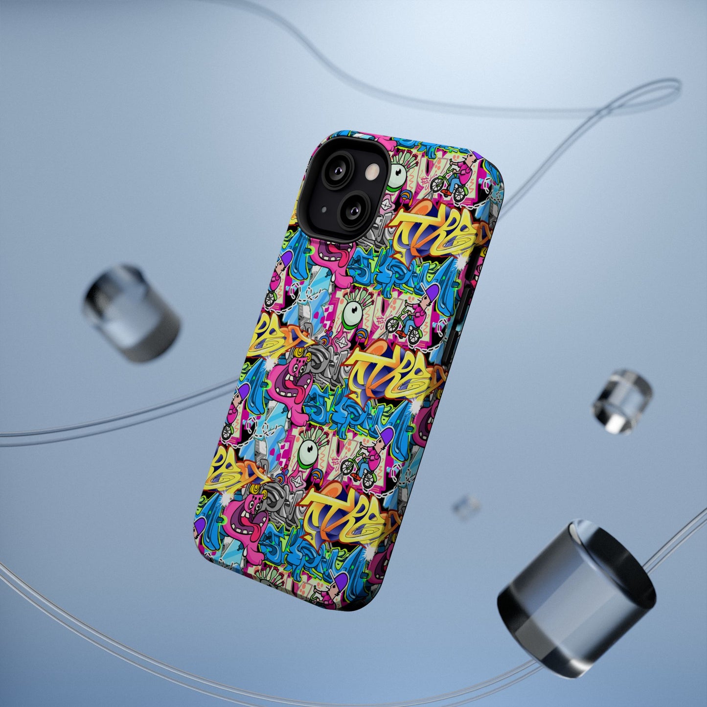 Coque de téléphone magnétique Graffiti Collage — Housse protectrice résistante aux chocs