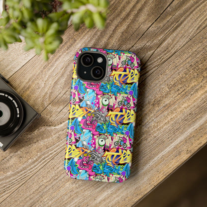 Coque de téléphone magnétique Graffiti Collage — Housse protectrice résistante aux chocs