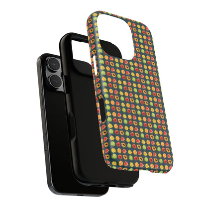 Floral Dot Tough Phone Case — Retro Pattern Protective Phone Cover