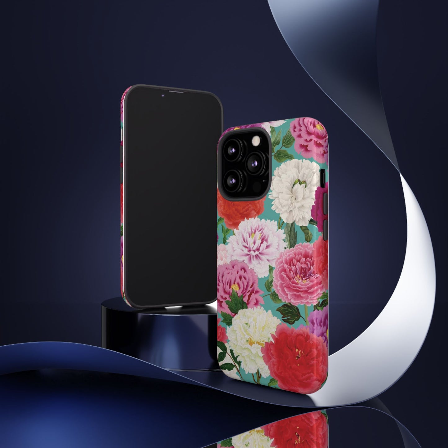 Coque de téléphone renforcée Floral Peony — Housse botanique protectrice pour iPhone