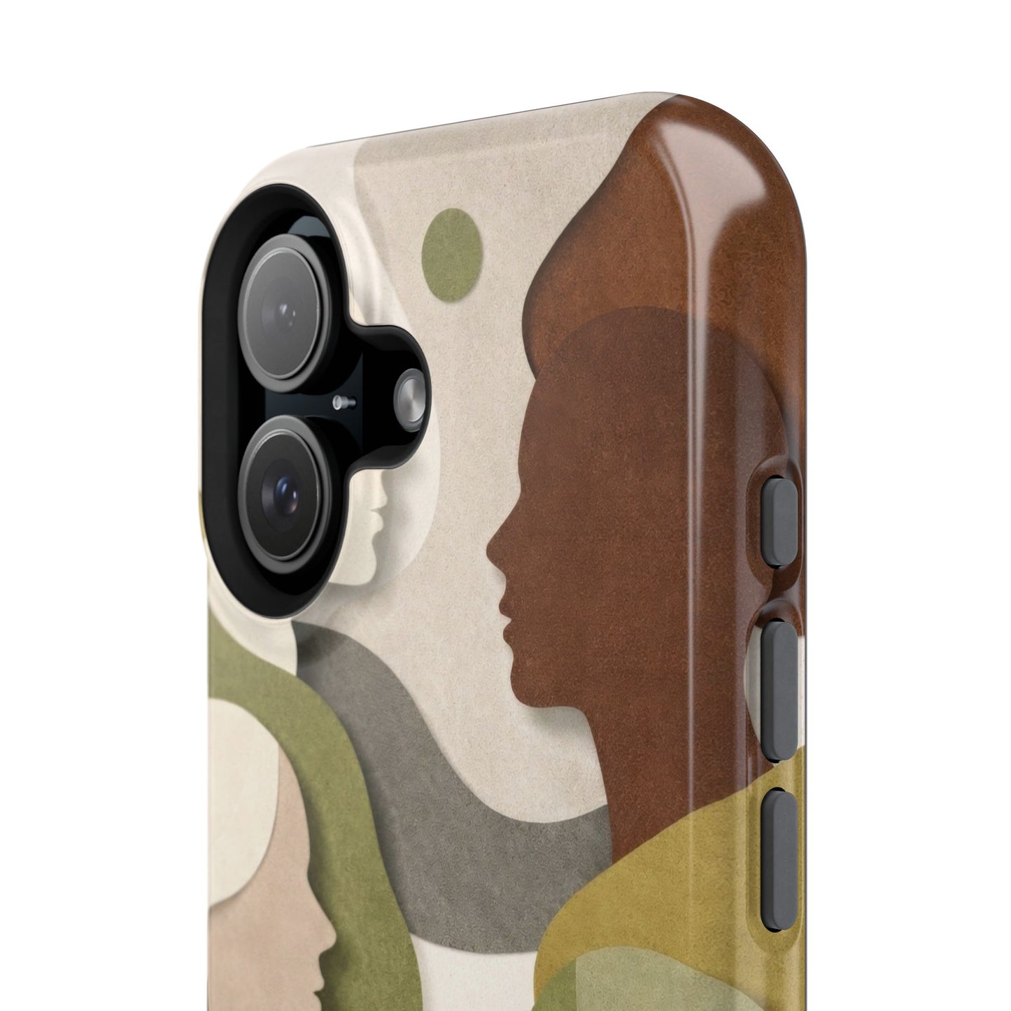 Coque de téléphone — Silhouettes multiculturelles abstraites magnétique et résistante aux chocs
