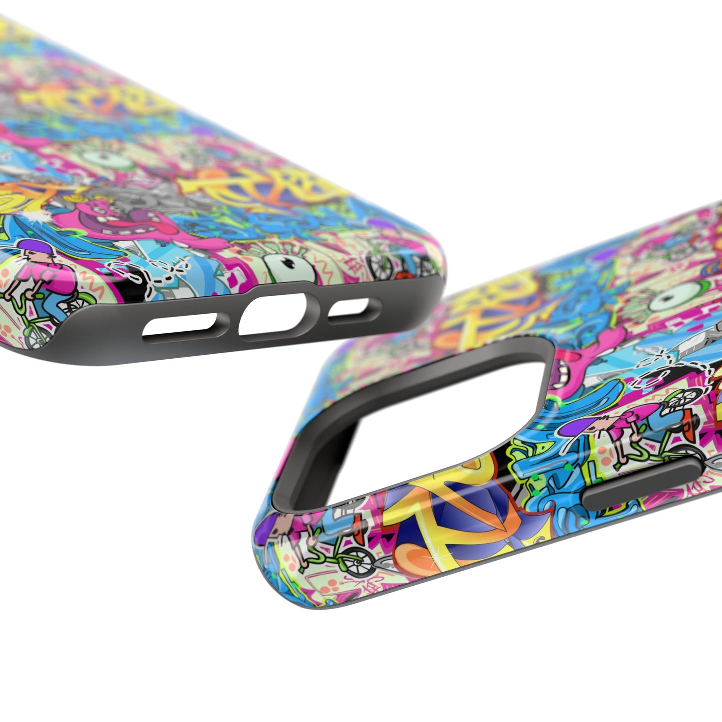 Coque de téléphone magnétique Graffiti Collage — Housse protectrice résistante aux chocs