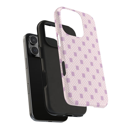Coque de téléphone renforcée Pastel Lavender Check
