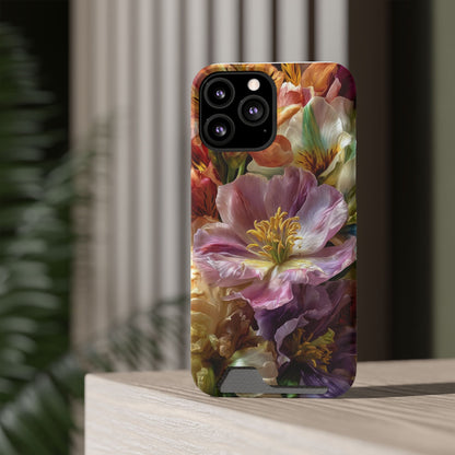 Coque de téléphone Floral Velvet Bloom avec porte-cartes