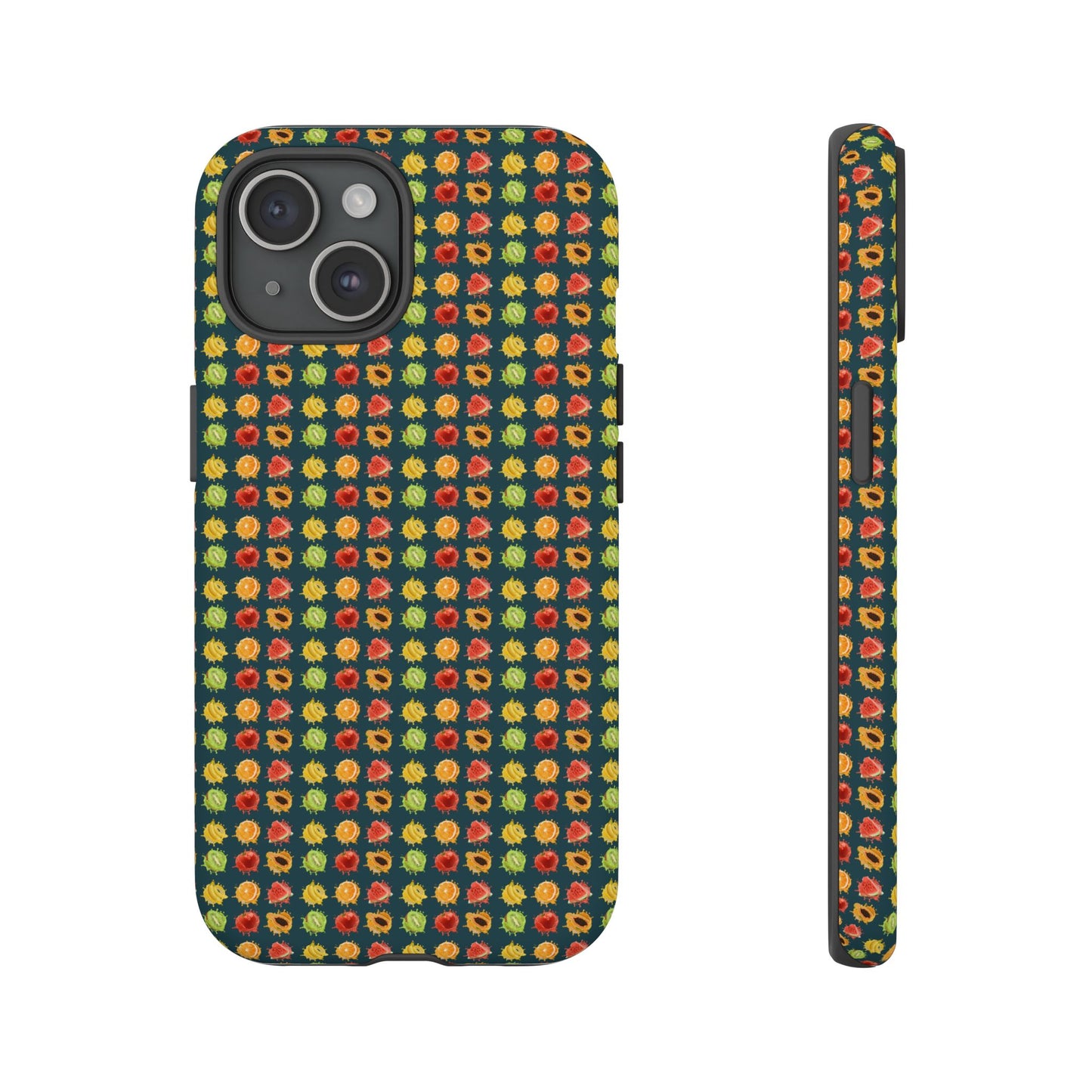 Floral Dot Tough Phone Case — Retro Pattern Protective Phone Cover