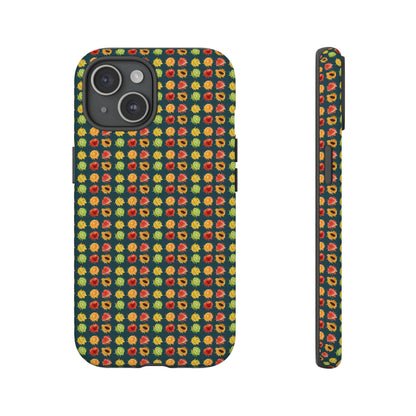 Floral Dot Tough Phone Case — Retro Pattern Protective Phone Cover