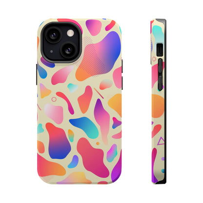 Coque de téléphone antichoc MagSafe — Motif abstrait coloré