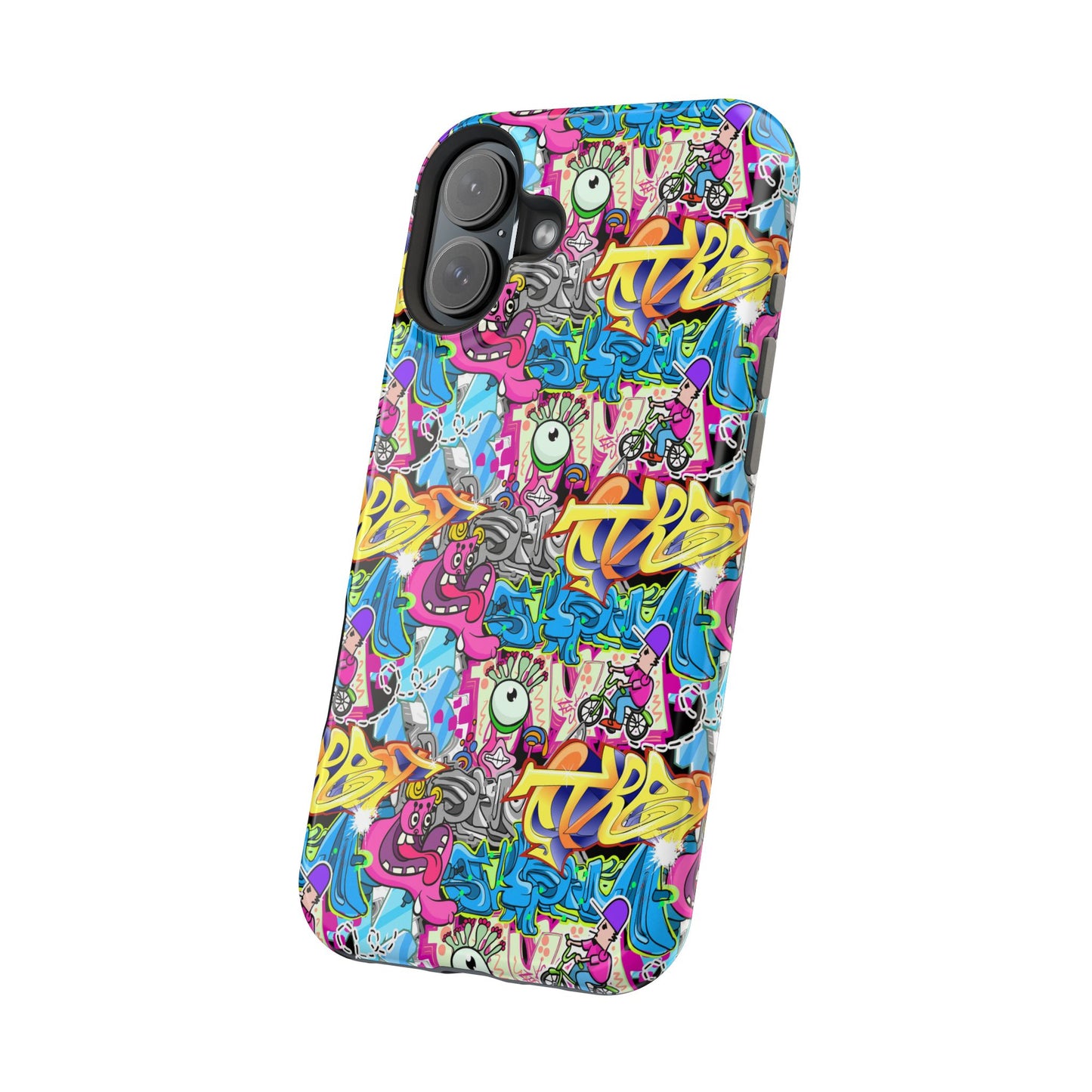 Coque de téléphone magnétique Graffiti Collage — Housse protectrice résistante aux chocs
