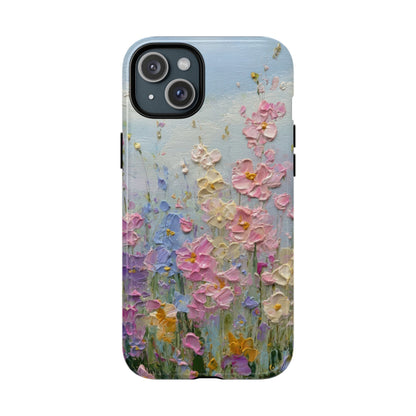 Coque de téléphone Floral Garden — Coque magnétique renforcée à fleurs texturées pastel