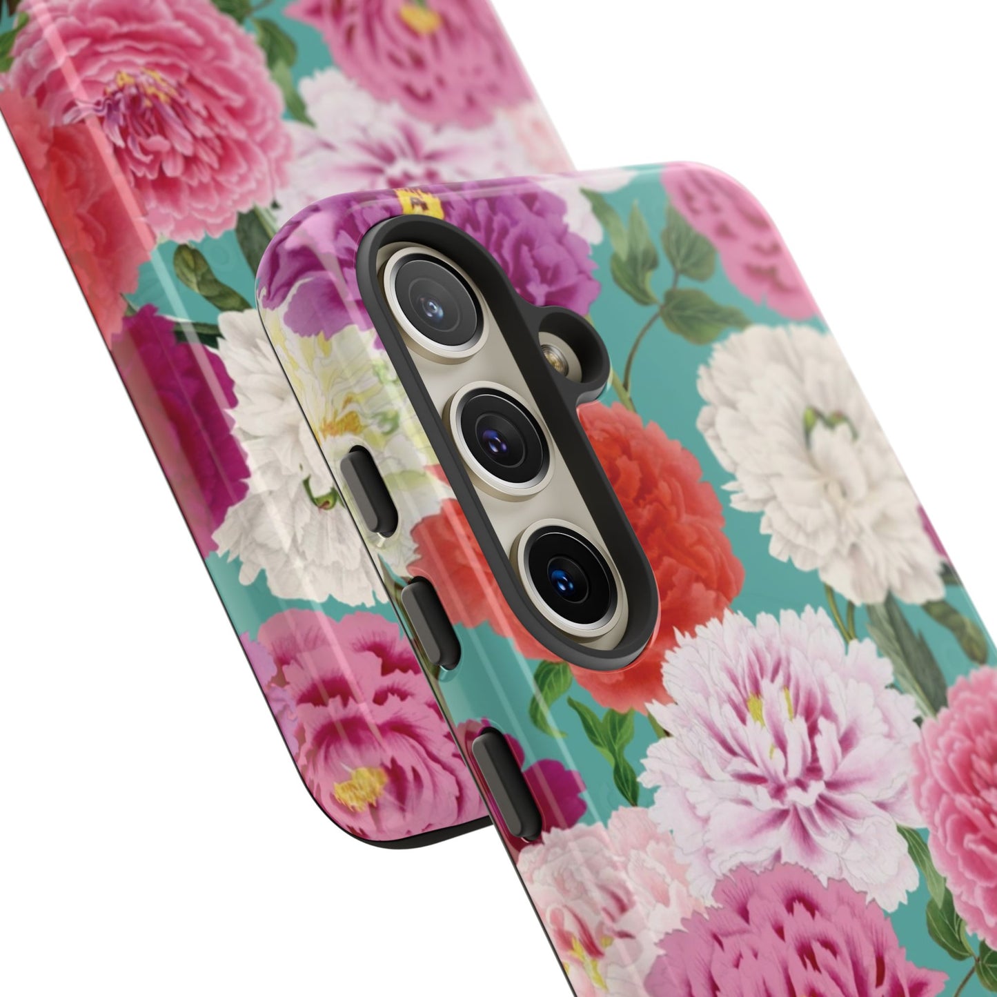 Coque de téléphone renforcée Floral Peony — Housse botanique protectrice pour iPhone
