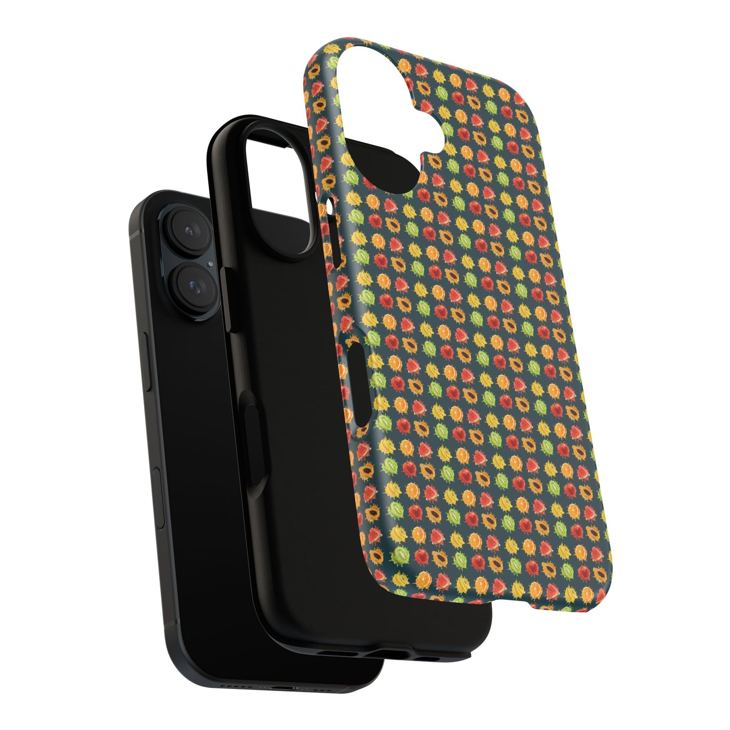 Floral Dot Tough Phone Case — Retro Pattern Protective Phone Cover