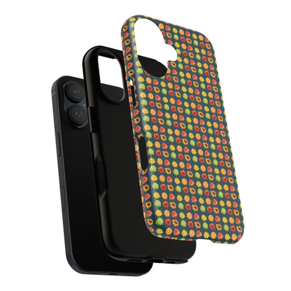 Floral Dot Tough Phone Case — Retro Pattern Protective Phone Cover