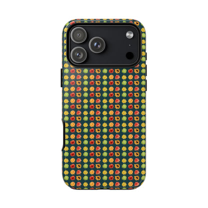 Floral Dot Tough Phone Case — Retro Pattern Protective Phone Cover