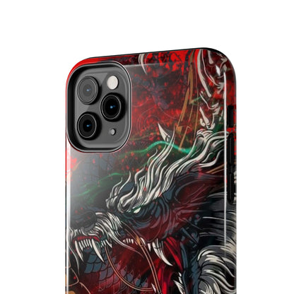 Coque de téléphone renforcée Dragon Rage — Housse protectrice iPhone style tatouage