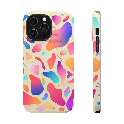 Coque de téléphone antichoc MagSafe — Motif abstrait coloré