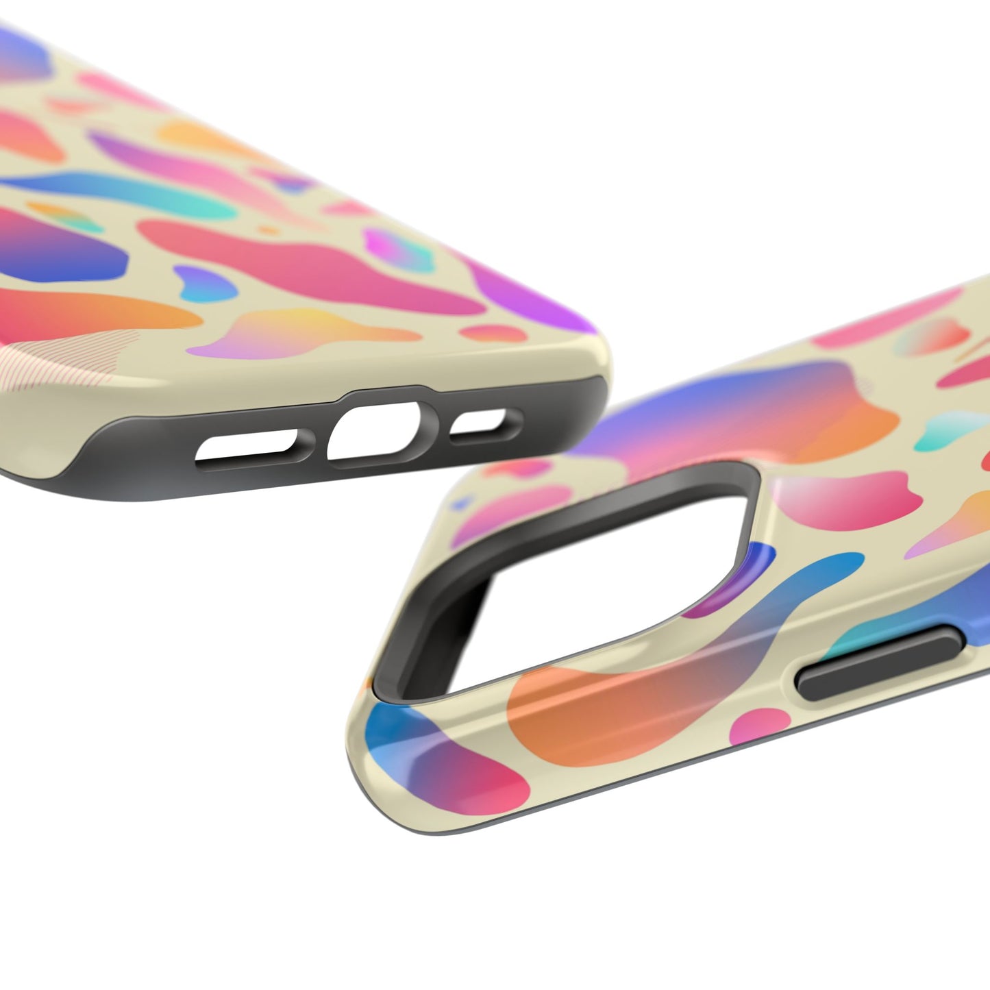 Coque de téléphone antichoc MagSafe — Motif abstrait coloré