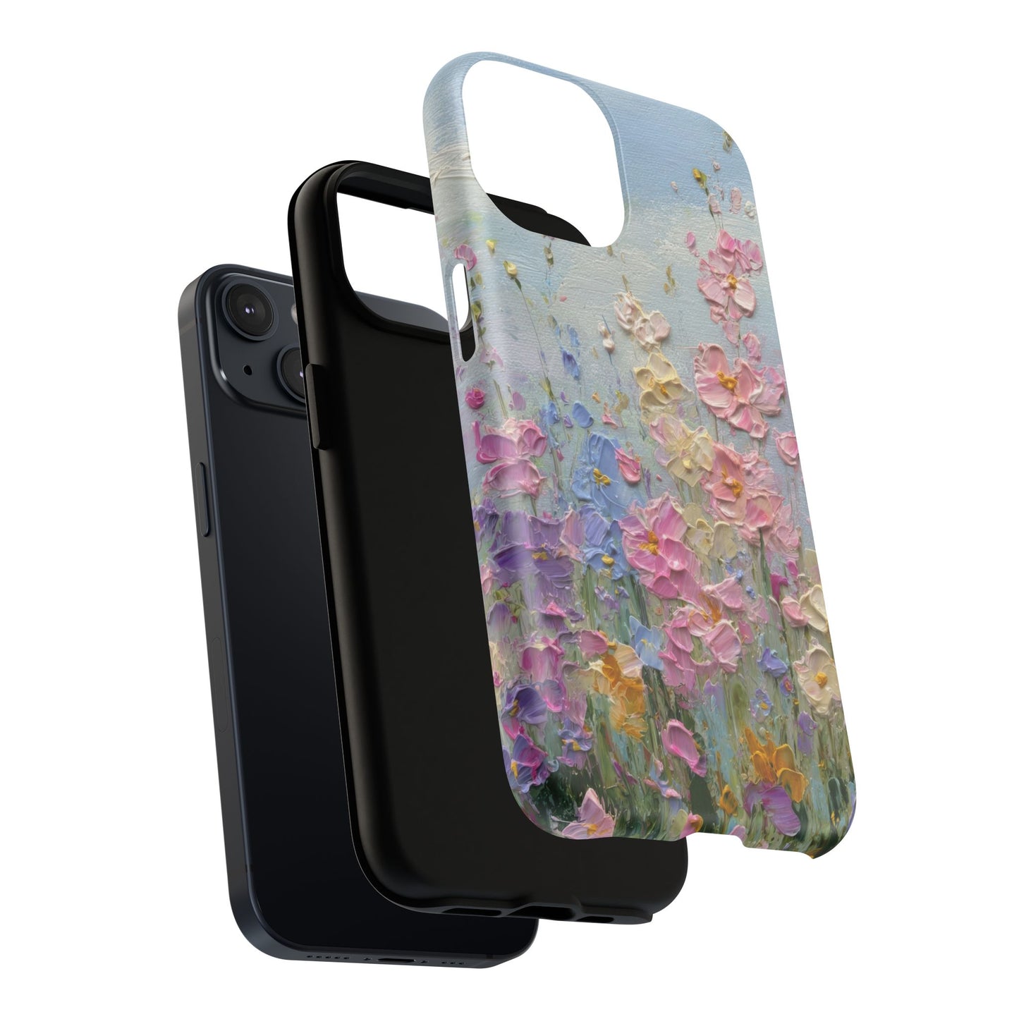 Coque de téléphone Floral Garden — Coque magnétique renforcée à fleurs texturées pastel